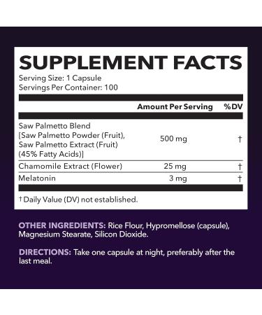 HAVASU NUTRITION Nighttime Saw Palmetto with Melatonin (60 Servings) & Daytime Saw Palmetto Capsules (100 Servings) - Buy Online on GoSupps.com
