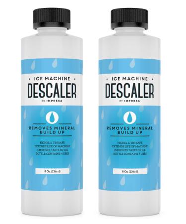 2-Pack Ice Machine Cleaner/Descaler - 8 Total Uses (4 Uses Per Bottle) - Made in USA - Compatible with Scotsman, Manitowoc, Opal and many others (Ice Maker Cleaner/Icemaker Cleaner)