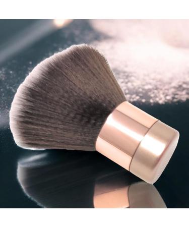 Luxurious Large Kabuki Brush - Fluffy Powder Brush for Face & Body | BevyGold (Rose Gold) - Perfect for Spray Tan Finishing - Buy Online on GoSupps.com