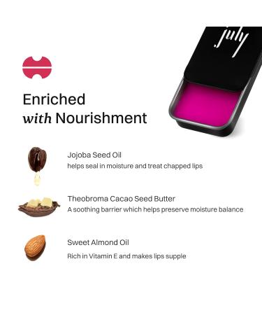 July Strawberry Slush Lip Balm - 24hr Moisturization SPF 15 Hydrate & Lighten Dry Lips Enriched with Jojoba & Almond Oil 10gm for Men & Women - Buy Online on GoSupps.com