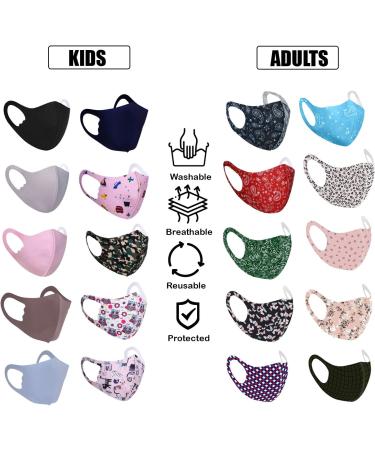 Kids Reusable Cotton Face Mask - Breathable Ice Silk Bandana 2 Pack Protection Against Pollution Brown - Buy Online on GoSupps.com