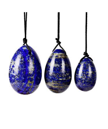 Jade Egg Yoni Egg for Kegel 3pcs/set Natural Lapis Lazuli Yoni Egg Women Kegel Exerciser Natural Jade Egg
