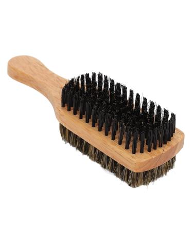 Double-Sided Beard Brush with Wooden Handle | Premium Shaving & Facial Hair Comb for Men - Buy Online on GoSupps.com