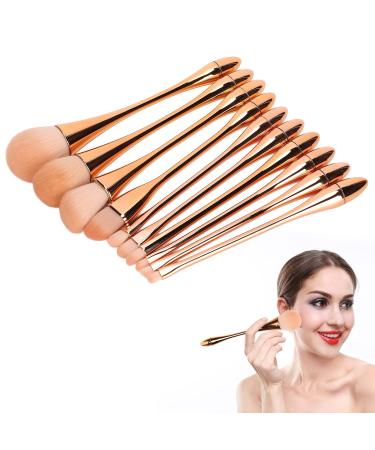 10pcs Face Powder Brush Set - Soft Portable Professional Cosmetic Brushes with Ergonomic Handle for Daily Use | International Shipping Available - Buy Online on GoSupps.com