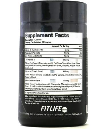 PMD Sports Z-Test Nighttime Testosterone Support - Sleep Aid Muscle Recovery & Growth - 90 Capsules - Buy Online on GoSupps.com