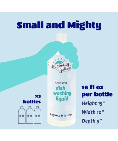 Buy Plant-Based Dish Soap | Fragrance & Dye-Free | Quick-Drying & Streak-Free | 16 Fl Oz (3-Pack) - International Shipping Available - Buy Online on GoSupps.com