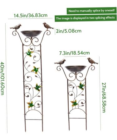 Kolibri 2-in-1 Wet Moss Bird Potions & Garden Trellis - Metal Bird Water Dispenser & Retro Stand Feeder for Outdoor Garden Decoration - Buy Online on GoSupps.com