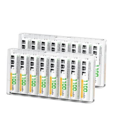 EBL Rechargeable AAA Batteries (16-Counts) Ready2Charge 1100mAh Ni-MH Battery 1 Pack of 16 AAA 1100mAh