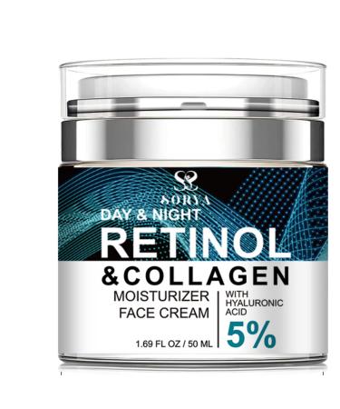 Facial Moisturizer with Retinol Hyaluronic Acid & Peptides Daily Hydrating Face Cream for All Skin Types
