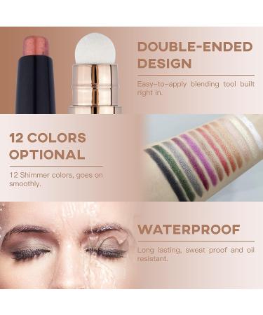 LOKFAR Eye-Shadow Stick: Rotatable Cream Eyeshadow Pencil, Glitter Shimmer, 05 Orange Brown Shimmer - Buy Online on GoSupps.com