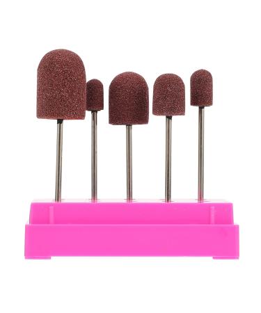 1 Set Nail Sand Ring Cap nail file bits Nail Drill Kit cuticle clean drill bit nail grinding bits nail cuticle drill heads manicure drill bit Polishing sand to rotate portable