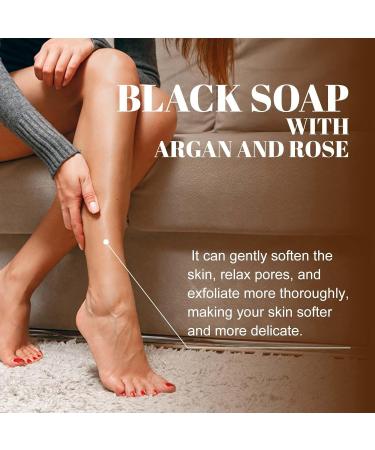 Zawina Morocco Black Beldi Soap Moroccan Black Soap Black Beldi Soap Moroccan Black Soap Hammam African Soap Exfoliating Body Scrub Black Moroccan Soap for Deep Cleaning for All Skin Types 200g - Buy Online on GoSupps.com