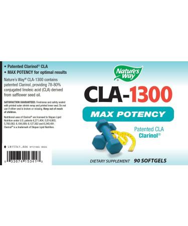 Nature's Way CLA 1300mg - 90 Softgels for Weight Management & Energy Boost - Buy Online on GoSupps.com