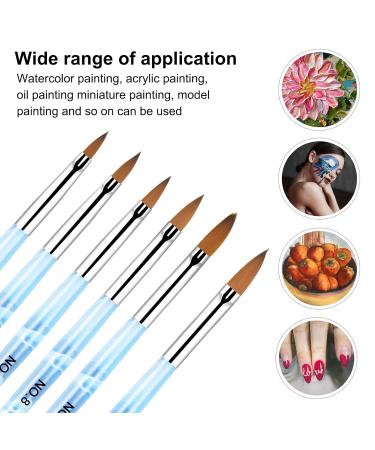 Vesaneae 6-Piece Blue Nail Art Brush Set - UV Gel Acrylic Manicure Tools & Nail Polish Brushes - Buy Online on GoSupps.com