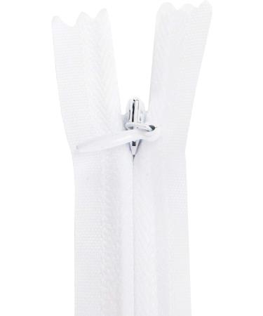 Invisible Zipper Set - Nylon Coil 2 Zippers in Various Sizes and Colors for Clothing and Crafts - White 12 inch - Buy Online on GoSupps.com