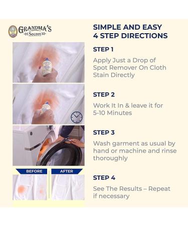 Shop Grandma's Stain Remover 2 Fl Oz - Powerful Pet Blood Paint & Water Cleaner Bundle with Towels - Chlorine Bleach-Free | Pack of 6 - International Shipping Available - Buy Online on GoSupps.com