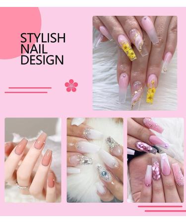 Professional Acrylic Nail Kit with Drill, Powder, and Liquid Set - 4 Clear, Nude, Pink, White Powders & 3.4oz Monomer - Perfect for Nail Extensions & Artistic Beginners - Buy Online on GoSupps.com