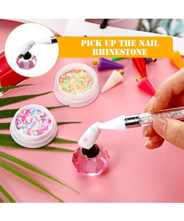16 Pieces Nail Rhinestones Picker Replacement Tips with Case - White Wax Head Accessories for Nail Dotting Pen - Buy Online on GoSupps.com