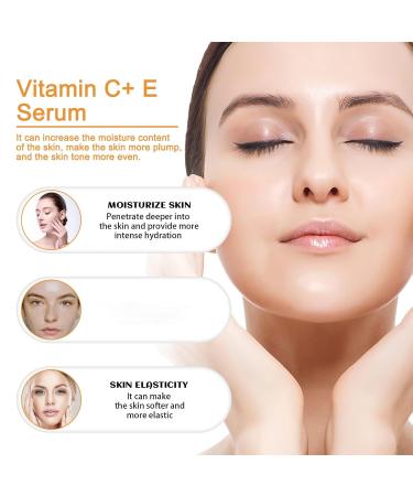Shop 20% Vitamin C E Ferulic Acid Serum - Anti-Aging Face Serum with Hyaluronic Acid for Men & Women - Buy Online on GoSupps.com