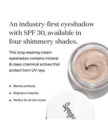 Supergoop! Shimmershade First Light - 0.18 oz - SPF 30 Cream Eyeshadow - Brightens Eye Area - Long-wearing Formula - Buy Online on GoSupps.com