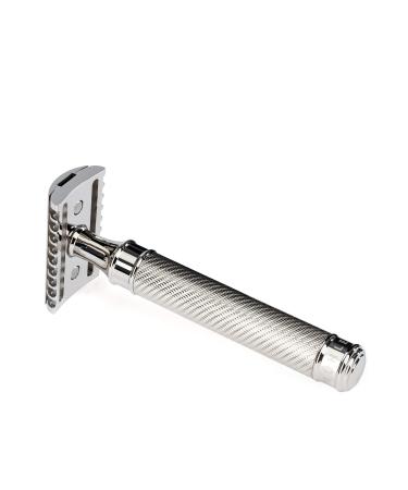 R41GS M HLE Traditional Safety Razor - Stainless Steel Open Comb Chrome | Premium Shaving Experience - Buy Online on GoSupps.com