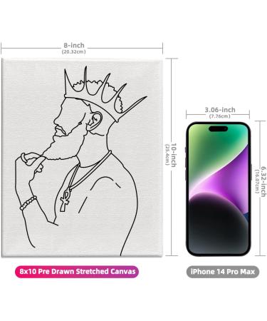 2 Pack Afro King Queen Love Couple Canvas Painting Kit - DIY Date Night Party Favor | Pre Drawn Stretched Canvas Birthday Gift for Couples - BLM Inspired - Buy Online on GoSupps.com