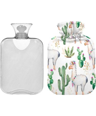 Buy Watercolor Heat Bottle - Cactus & Alpaca Design - 2L Hot Water Bottle for Pain Relief & Cramps - International Shipping Available - Buy Online on GoSupps.com