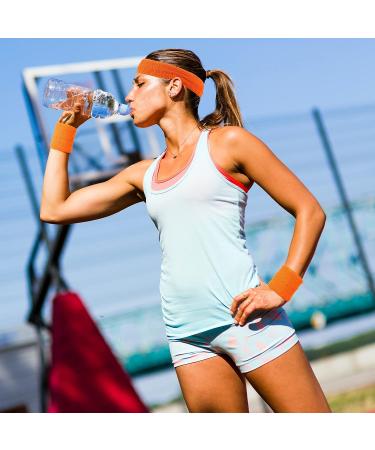 8-Piece Sweatband Set for Sports & Fitness | Nonslip, Stretchy & Absorbent Wristbands | Wicking Terry Cloth Head & Wrist Sweatbands - Buy Online on GoSupps.com
