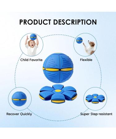 MR.HOKWY Pet Flying Saucer Magic Ball - UFO Pet Flying Disc Ball Creative Fly Saucer Magic Balls Magic Frisbee Dog Toy Ball Fun Puppy Interactive Flying Flat Throw Disc Balls Children Toy - Buy Online on GoSupps.com