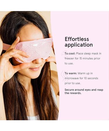 Eye Mask - Reusable Microwavable & Freezable Eye Compress Gel Mask with Adjustable Strap for Puffy & Tired Eyes by Grace & Stella - Buy Online on GoSupps.com