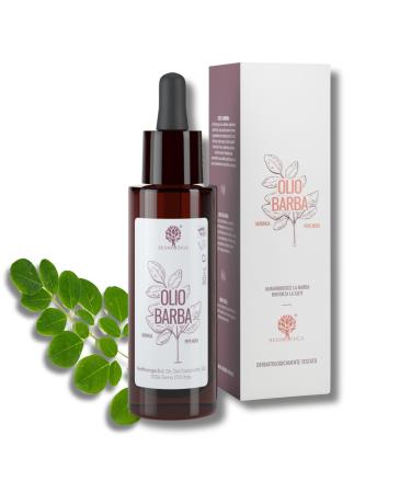 RedMoringa Beard Oil for Men donates moisture and cares for beard and skin 99 % of course with Moringa Argan Jojoba and Macadamia Oil 30 ml manufactured in Italy