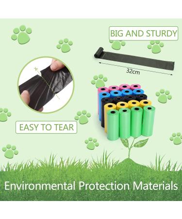 Nobleza - 1080-Count Dog Poo Bags Large Pet Waste Bags Leak-proof Unscented Pick Up Poo Bag 72 Rolls Colour Yellow Pink Blue Green Black 1 count (Pack of 1080) 5 Color - Buy Online on GoSupps.com