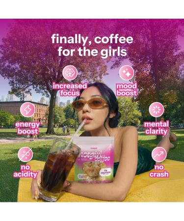 Moment Hot Girl Mushroom Coffee with Collagen Protein & Creatine Low Acidity Instant Coffee with Chocolatey Notes Lion s Mane Reishi & L-Theanine for Energy Focus & Mental Clarity 25 Servings - Buy Online on GoSupps.com