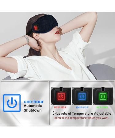 SmilePowo Heated Sleep Eye Mask - USB Electric Heating Pad for Dry Eyes, Puffy Eyes, Dark Circles - 1 Count - Buy Online on GoSupps.com