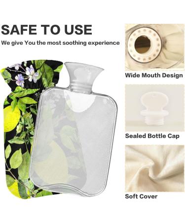 Hot Water Bottles with Lemon Fruits Cover - 2L Pain Relief Bag for Warming Hands & Comfort - Buy Online on GoSupps.com