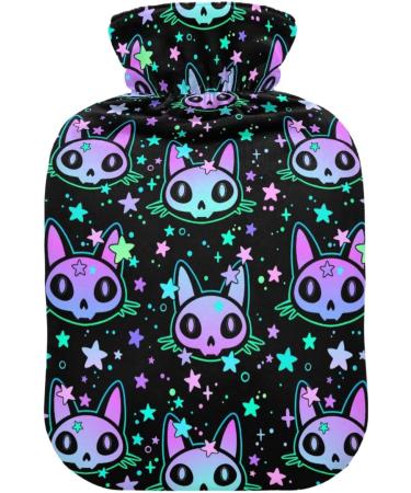 Naanle Halloween Black Cats Hot Water Bottle | 1L Transparent Heat & Cold Therapy | Pain Relief & Comfort - Buy Online on GoSupps.com