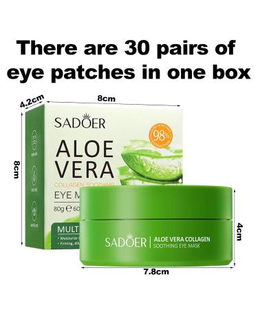 30 Pairs Aloe Vera Eye Treatment Masks - Anti-Aging Gel Pads for Dark Circles & Puffiness Relief | Moisturizing Eye Patches - Buy Online on GoSupps.com