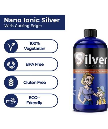 Nano Ionic Silver Immune Booster for Kids, Pets & Adults - Enhance Wellness with Next Generation Technology - 32oz - Buy Online on GoSupps.com