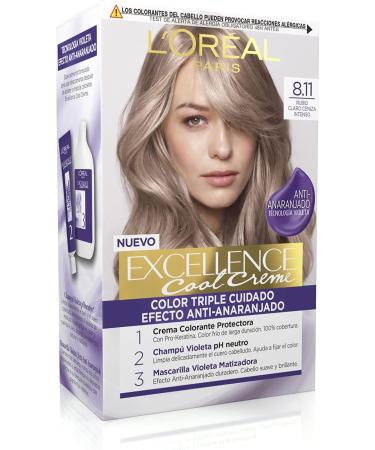 L'Or al Paris L'Oreal Paris Excellence Cool Creme Permanent Dye 8.11 Light Blonde Ash 260g - Buy Online on GoSupps.com