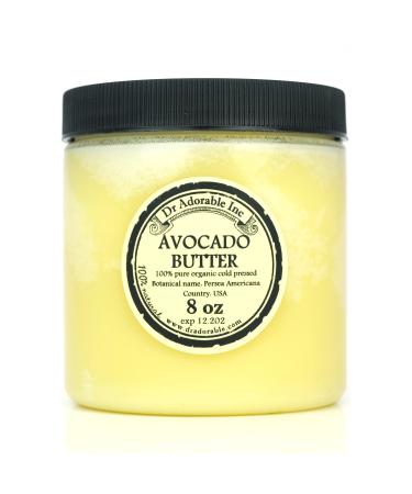 Dr Adorable - 8 oz - Avocado Butter - Refined Pure Natural Organic Raw 8 Ounce (Pack of 1)