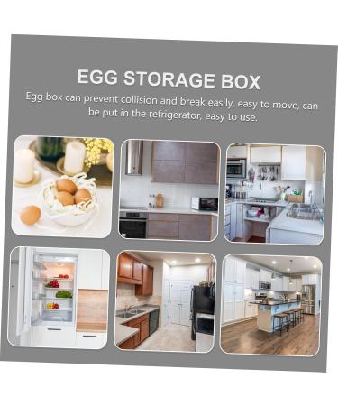 KOMBIUDA Fridge Eggs Holder Egg Grid Eggs Clear Plastic Containers Clear Plastic Tray Plastic Egg Holder Household Crisper Transparent 22.3X16.2X10.1CM - Buy Online on GoSupps.com