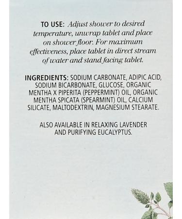 Aura Cacia Reviving Peppermint Aromatherapy Shower Tablets - 3 Pack (3 oz) | Refreshing Aromatherapy for Home Spa - Buy Online on GoSupps.com