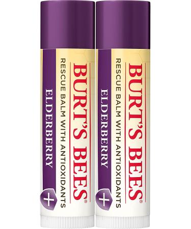 Burt's Bees Elderberry Rescue Balm 2 Pack - 0.15 oz Each | Natural Moisturizer - Buy Online on GoSupps.com