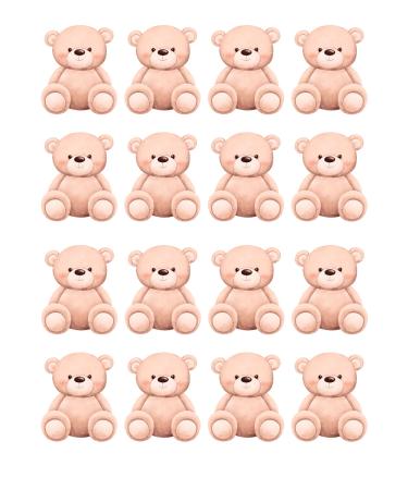 20 x 5cm EDIBLE Teddy Bear cupcake toppers wafer/icing UNCUT (wafer card)