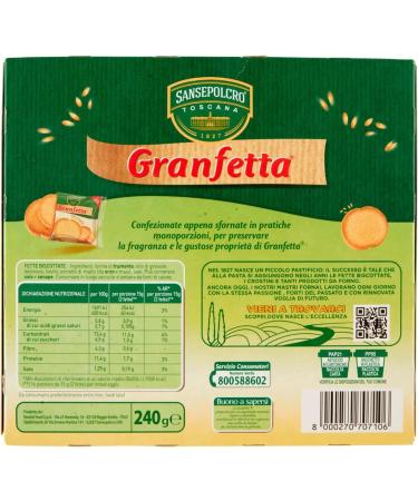  Buitoni Buitoni Granfetta Classica Biscottate Fat 16 Individual Servings of 2 Biscottes 240 g - Buy Online on GoSupps.com