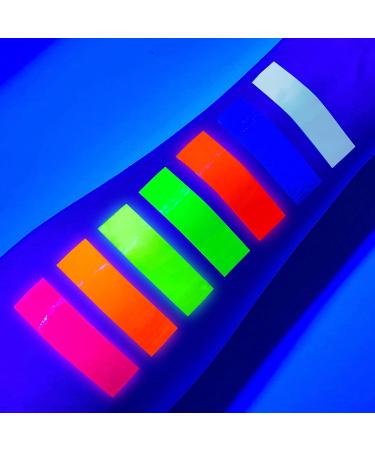UV Body Paint Set - 7 Luminous Neon Colors (10ml Each) for Black Light Body Painting - Buy Online on GoSupps.com