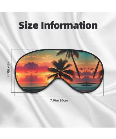 Tropical Beach Palm Tree Print Eye Mask - Soft Sleep Mask for Travel & Naps - Unisex Sleep Eyeshade - Buy Online on GoSupps.com