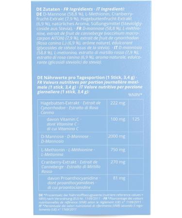 D-Mannose Powder with Cranberry L-Methionine & Rosehip Extract - Purely Vegan Supplement - 30 Sachets for Optimal Health - Buy Online on GoSupps.com