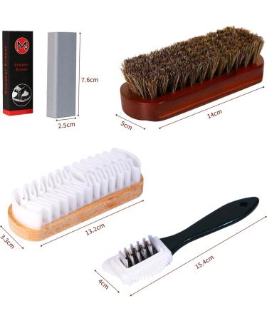 LUBOXIN 4 PCS Suede Brush for Shoes Nubuck Brush Horsehair Shoe Brush Hard-Wearing Crepe Brushes Multifunctional Nubuck Suede Cleaner Kit with Suede Eraser for Shoes Boot Leather Cleaning - Buy Online on GoSupps.com