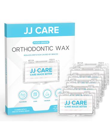 JJ CARE Orthodontic Wax (Pack of 6) Braces Wax Dental Wax Wax for Braces Dental Wax Braces Ortho Wax Comes with Applicator for Orthodontic Wax & 2 pcs. Interdental Brush